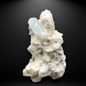 Natural Sky Blue Aquamarine Crystal With feldspar From SKardu Pakistan